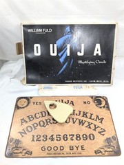 NO ROUND INSERT!! William Fuld MYSTIFYING ORACLE Original Ouija Board&Planchette