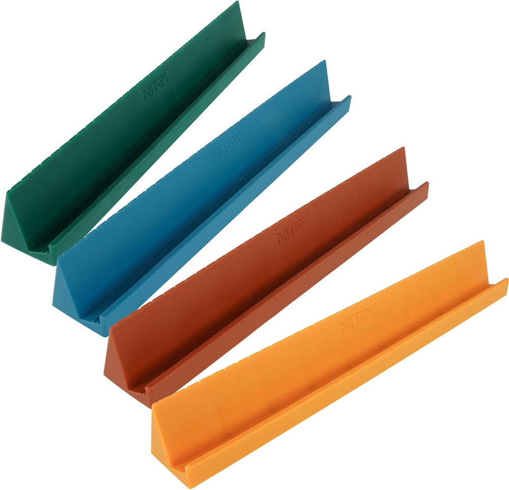 Domino Racks Silicone 4 Pack 10×1.18×1.18 Inches Multi Tilt Anti-Slip Multicolor