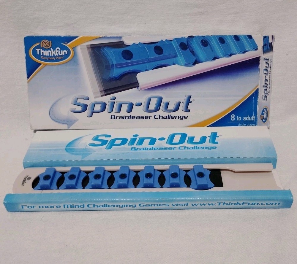ThinkFun Spin Out Brainteaser Challenge Game Single Player 2005 With Box