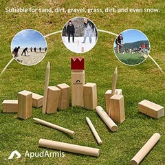 Kubb Yard Game Set with Carrying Bag – Outdoor Lawn Family Game for Teen & Adult
