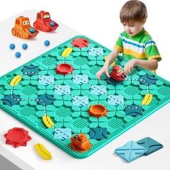 Kids Toy Board Games – Logical Road Builder Large Board 56 x 56cm L…