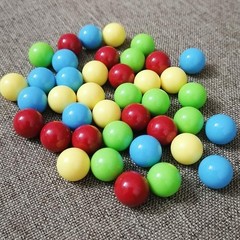Hotusi 48Pcs Game Replacement Marbles Balls Compatible 13.5mm, Blue,green,red