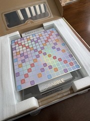 Scrabble AURA Edition Glass Turntable W.S. Game Company Boardgame Box Complete