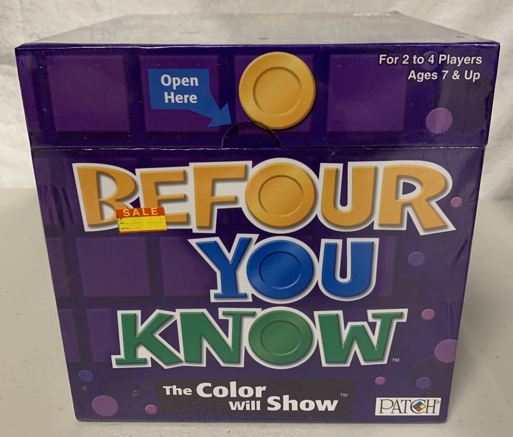 Patch Products Befour You Know Board Game The Color Will Show NEW Family