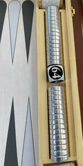 Stunning Handmade Backgammon Real Pine Wood board w/ metal checkers