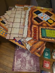 Dungeon Quest 1st ed. 1987 Board Game + Heroes Expansions from Games Workshop