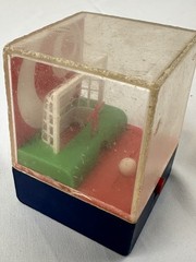 2 Vintage Ball Shooter Toy Game Tomy Pocket Space Invasion & Soccer Skill Shot