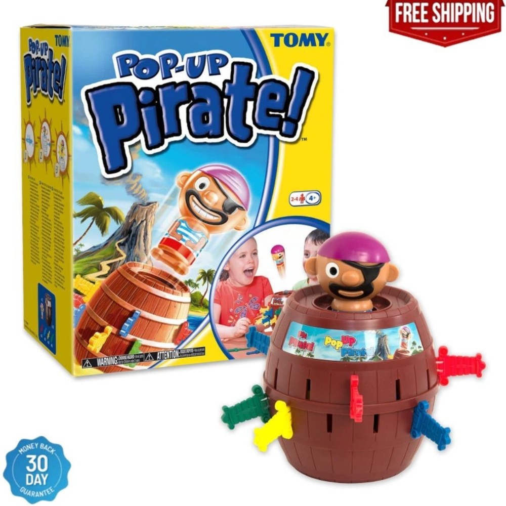 TOMY Pop-Up Pirate Board Game – Fun Family Game Night Activity for Kids Ages 4+
