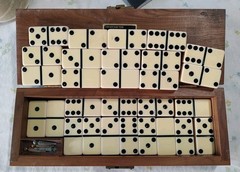 Vintage Domino Cribbage Domino Set Five-Up Handcrafted Dominic C. Armanino 1968