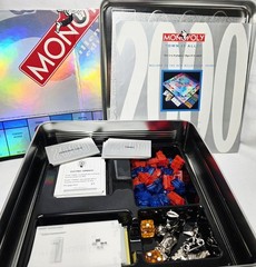 Monopoly Millenium Edition Complete in Silver Tin 2000 Age 8-Adult