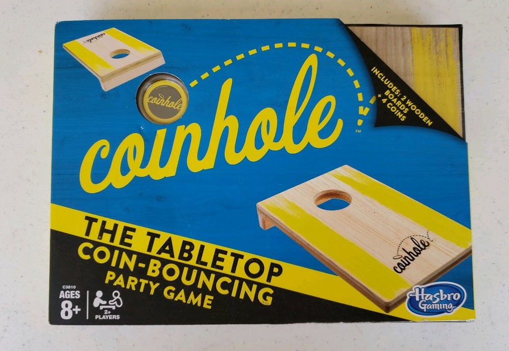 Hasbro Coinhole Cornhole Tabletop Game, Ages 8+, Brand New Bouncing Coin Game