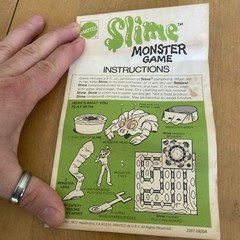 Rare Vintage Slime Monster Game 2387 Mattel 1977 Board Game Toy Read