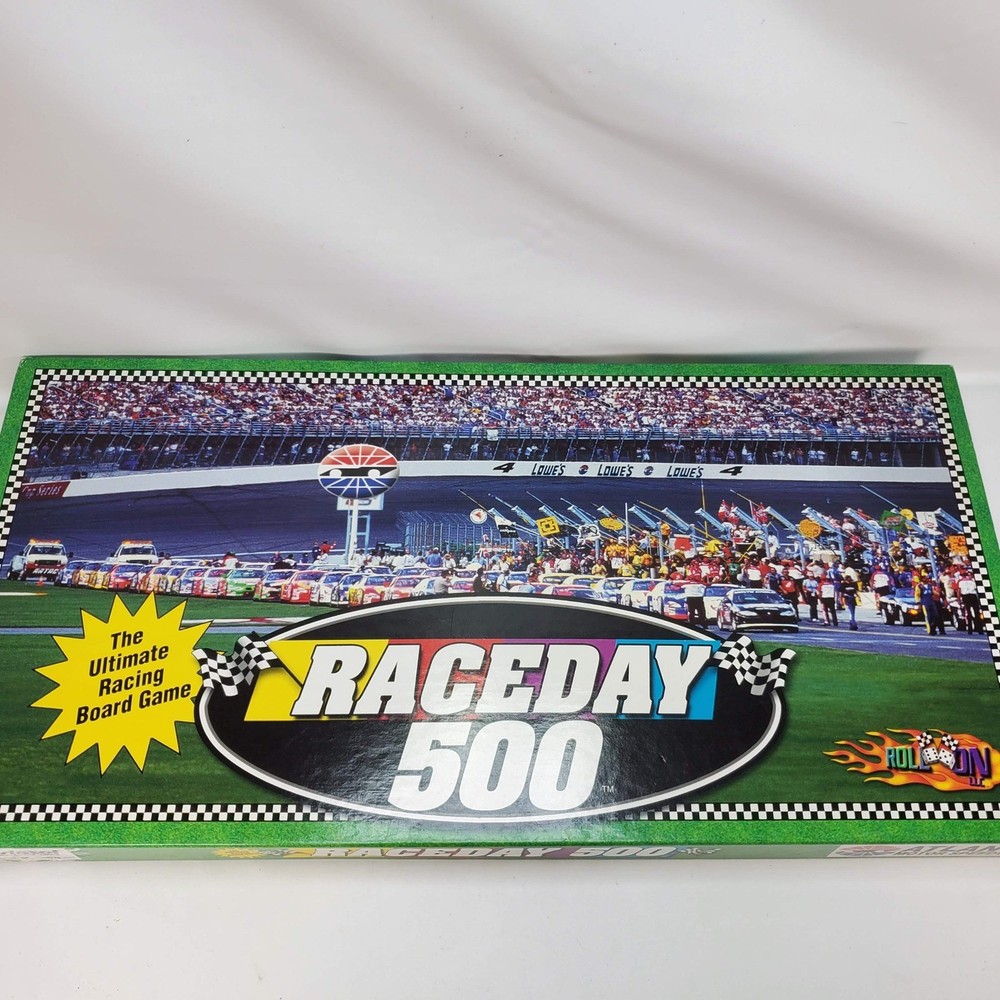 Roll On Raceday 500 Board Game NASCAR Stock Car Racing Vintage 2002 Complete