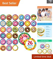 Interactive 52-Card Donut Matching Game for Ages 4-6, Perfect Group Activity