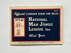 1979-80 National Mah Jongg League Rules Game Card 4 1/2″ x 3 1/4″ 42nd Year