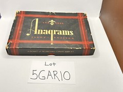 Antique Vintage Eye Rest ANAGRAMS Game Box and Instructions ONlY