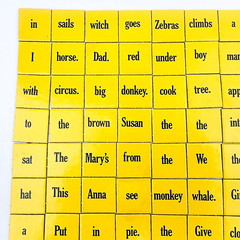 Vintage Sentence Game for Juniors Word Tiles Replacement 112 Pieces Games Gang