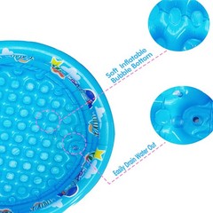 Big Summer Inflatable Kiddie Pool 48×12 3-Ring Toddler Blue