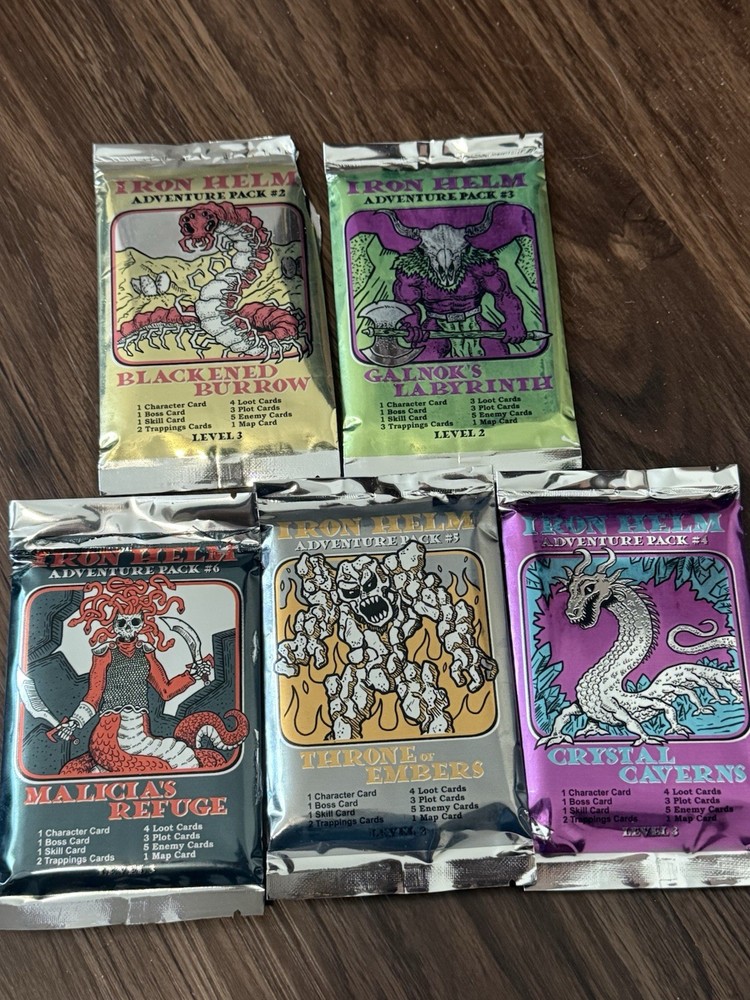 Iron Helm Board Game Expansion Adventure Packs Lot #2,3,4,5,6