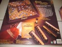 Scrabble Deluxe Collector’s Edition Rotating Turntable Crossword Game #4034