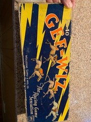 Antique GEE WIZ No. 40 Wolverine Supply Toy Metal Horse Racing Game