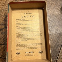 Rare 1931 All-Fair Toys And Games “Playboy Lotto” #506 Bingo Style Game Complete
