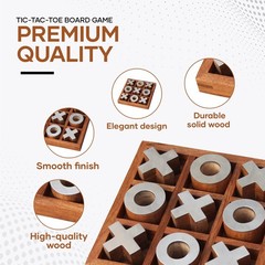 T one wooden Tic Tac Toe Game | board games for adults | Table Top Living Room D