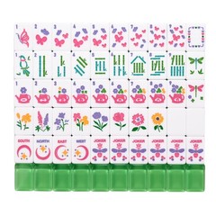 Gueiddi Premium American Mahjongg Set, 166 Large Translucent Jelly Green Acry…