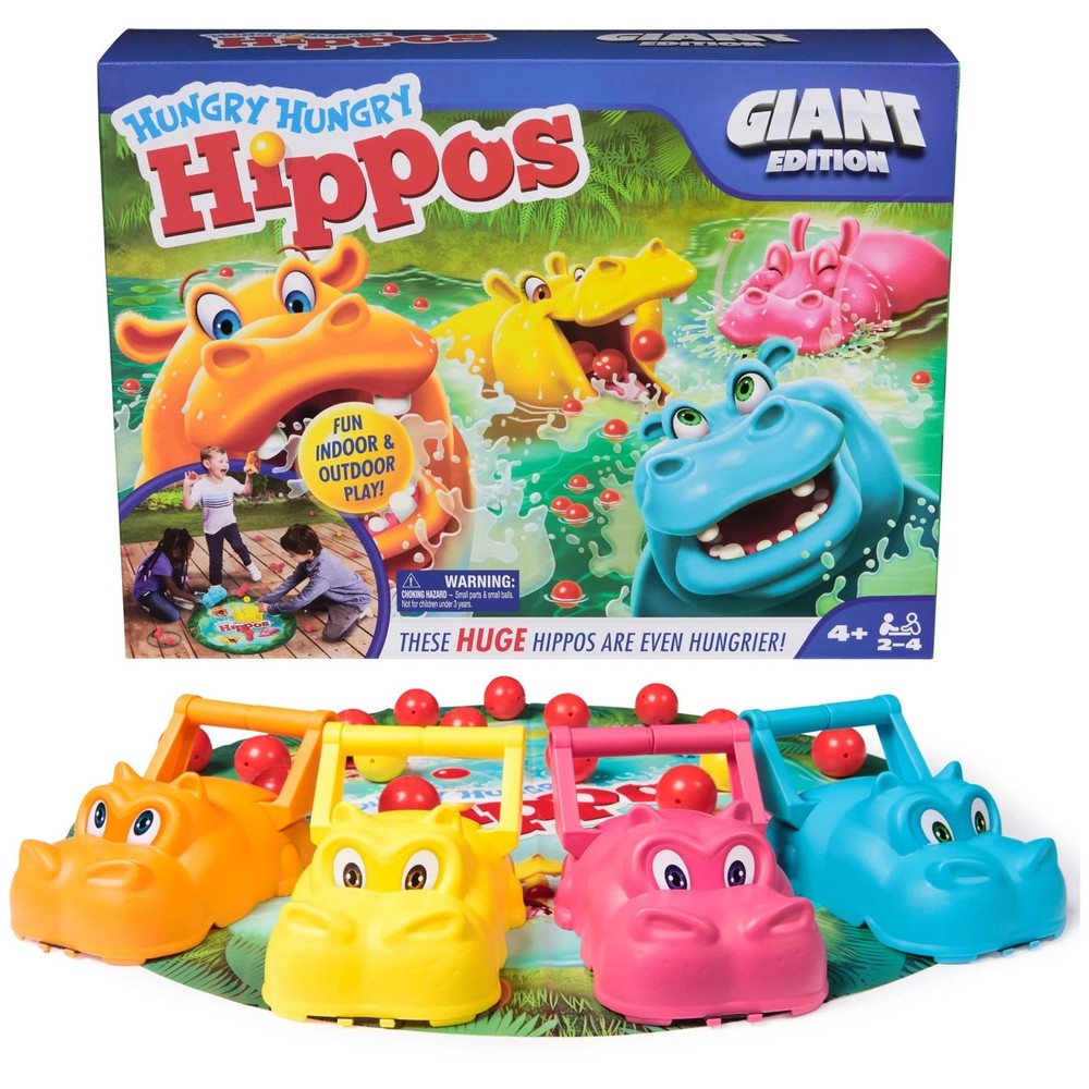 Hungry Hungry Hippos Giant Edition Family Game Indoor Outdoor Kids Party Game