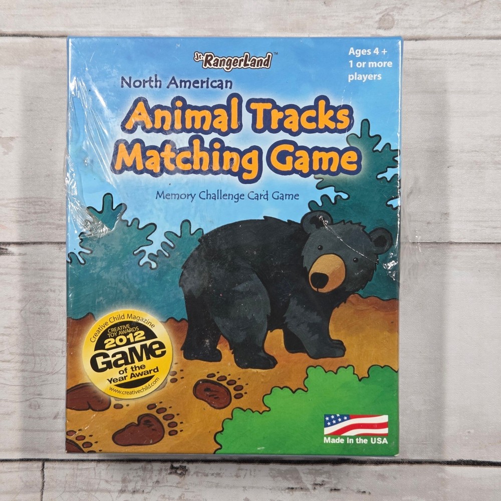 Animal Tracks Matching Game Kids Jr RangerLand North American New