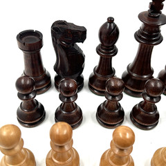 House of Chess Grand Master Staunton Set 3-3/4″ King 2 Queens Acacia Boxwood