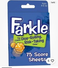 Farkle 75 Score Sheets Pad Scorepad