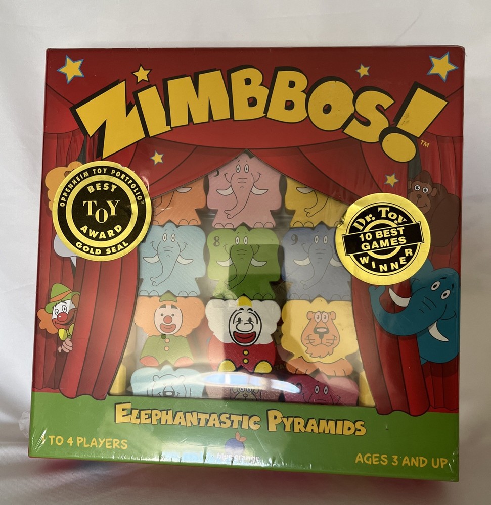 Zimbbos! Elephantastic Pyramids Board Game New / Sealed Blue Orange Games