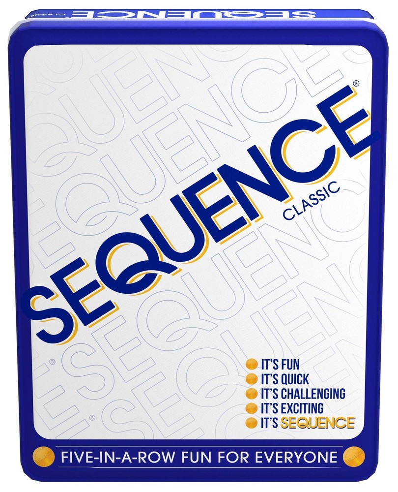 Sequence Board Game for 2 to 12 Players Strategy Game in Tin Ages 7 and Up