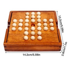 Wooden Solitaire Traditional Board Game Marble Child Classic Educational Toy