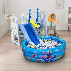 Big Summer Inflatable Kiddie Pool 48×12 3-Ring Toddler Blue