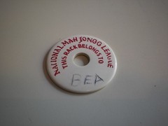 RARE VTGE MAH JONG MAJONG TOKEN, CHIP, TAG “THIS RACK BELONGS TO” V GOOD COND