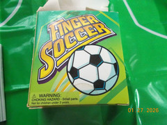 Tabletop Game Finger Soccer, Complete, unused, with Soccer Anecdote Booklet