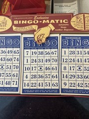Vintage Bingo-Matic Game Transogram 1950s Made Usa Original Box Family