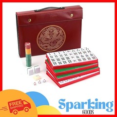 X-Large Chinese Mahjong Set – 146 Melamine Tiles with Travel Case & Manual