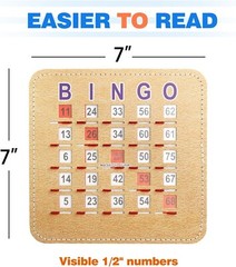 200-Pack Stitched Reusable Shutter Slide Bingo Cards with Shutter Clear Slider