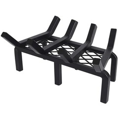 14 Inch Fireplace Grate with Ember Retainer,Cast Iron 14 INCH, Black
