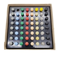 Hoodoo 1950s Solitaire Game Plastic Pegs Puzzle Tryne Co Original Box 1 Player