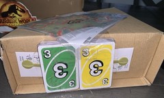 B3 NEW UNO ATTACK JURASSIC WORLD DOMINATION CARD GAME DAMAGED BOX FAMILY NIGHT