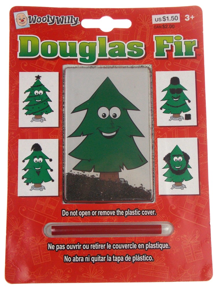 Wooly Willy Douglas Fir Tree Draw Magnetic Wand Kid Toy Holiday Xmas Gift Travel