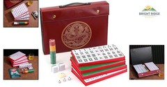 X-Large Chinese Mahjong Set with 146 Numbered Melamine Tiles & Travel Case
