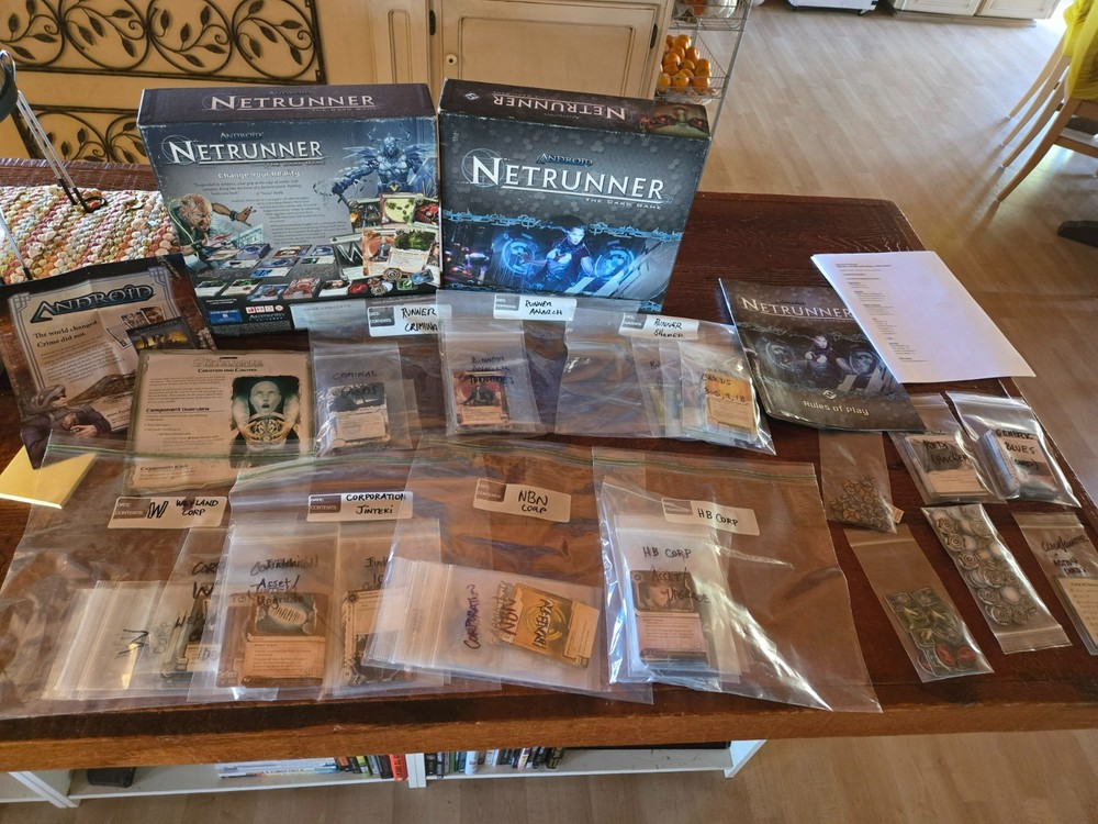 Android Netrunner LCG Core Set w/ 2 Data Packs + Creation and Control Expansion
