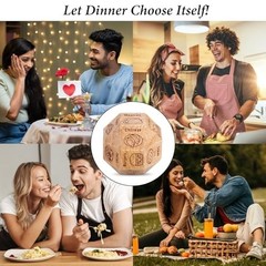 Wood Date Night Food Dice 18 Choices Anniversary Gift for Couples Decision