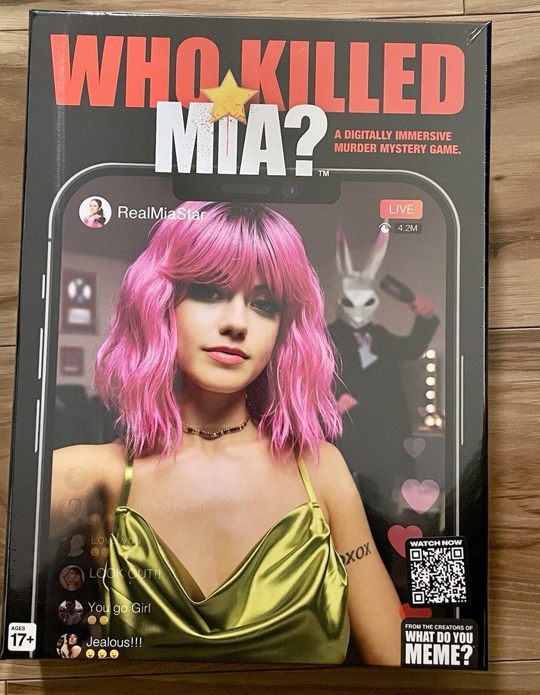 Game: WHO KILLED MIA? A Digitally Immersive Murder Mystery. NEW IN SEALED BOX