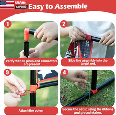 2-In-1 Football & Baseball Toss Game for Kids Ages 3-8 – Outdoor Garden Toy for